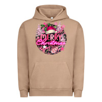 Pigment Burro pink merry christmas Urban Hoodie - FaDigitalArtStudio