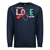 Navy love nursing Premium Sweatshirt - CowGirlArtShop