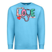 Ocean Blue love nursing Premium Sweatshirt - CowGirlArtShop