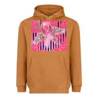 Meerkat cancer awareness american flag Heavyweight Hoodie - CowGirlArtShop