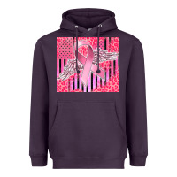 Cancer Awareness American Flag Heavyweight Hoodie | Teevron
