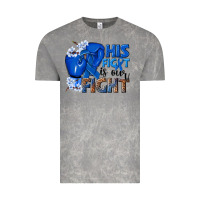 Cloud Rock his fight is our fight colon cancer blue ribbon Vintage Tee - NancyCooperArtShop