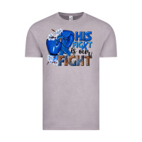 Vintage Zinc his fight is our fight colon cancer blue ribbon Vintage Tee - NancyCooperArtShop