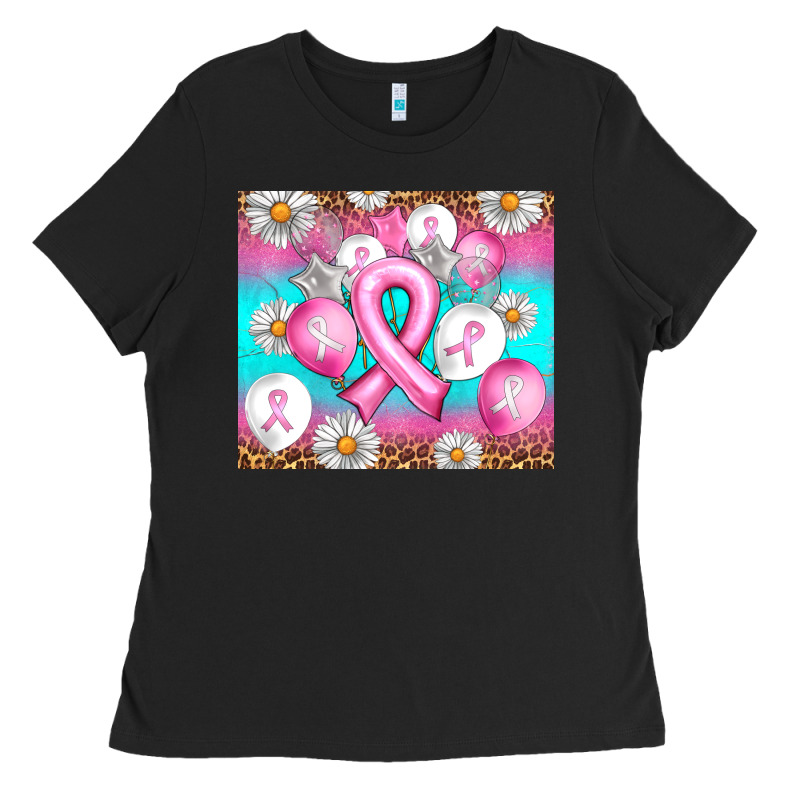 Breast Cancer Balloon Ladies Tee by Artiststas | Teevron