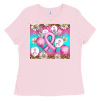 Bubblegum Pink Breast cancer balloon Ladies Tee - Artiststas
