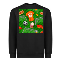 Black soccer ball uniform and shoes seamless pattern Heavyweight Sweatshirt - BundleAndBundleShop