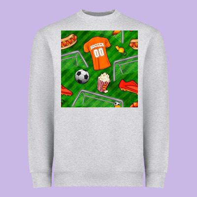 Soccer Ball Uniform And Shoes Seamless Pattern Heavyweight Sweatshirt Designed By Bundleandbundleshop