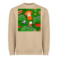 Mushroom soccer ball uniform and shoes seamless pattern Heavyweight Sweatshirt - BundleAndBundleShop