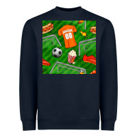 Navy soccer ball uniform and shoes seamless pattern Heavyweight Sweatshirt - BundleAndBundleShop