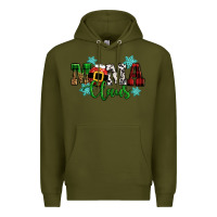 Army Green mama claus christmas Premium Hoodie - CowGirlArtShop