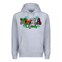 Heather Grey mama claus christmas Premium Hoodie - CowGirlArtShop