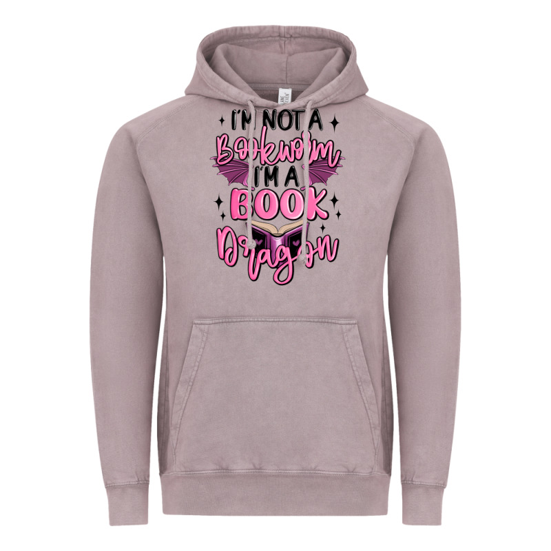 I'm Not A Booksorm I'm A Book Dragon Vintage Hoodie by MaliasSmallBusiness | Teevron