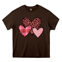 Chocolate Brown hearts Heavy Core Tee - JahusDesignShop