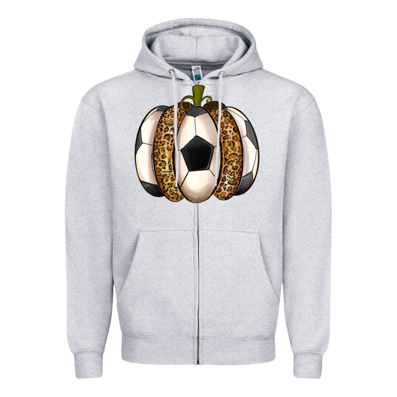 Soccer Pumpkin Zipper Hoodie by texasbilliewilder | Teevron