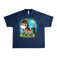 Navy little cute horse Urban Heavy Tee - NancyCooperArtShop