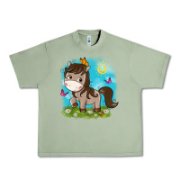 Oil Green little cute horse Urban Heavy Tee - NancyCooperArtShop