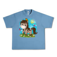 Pebble Blue little cute horse Urban Heavy Tee - NancyCooperArtShop