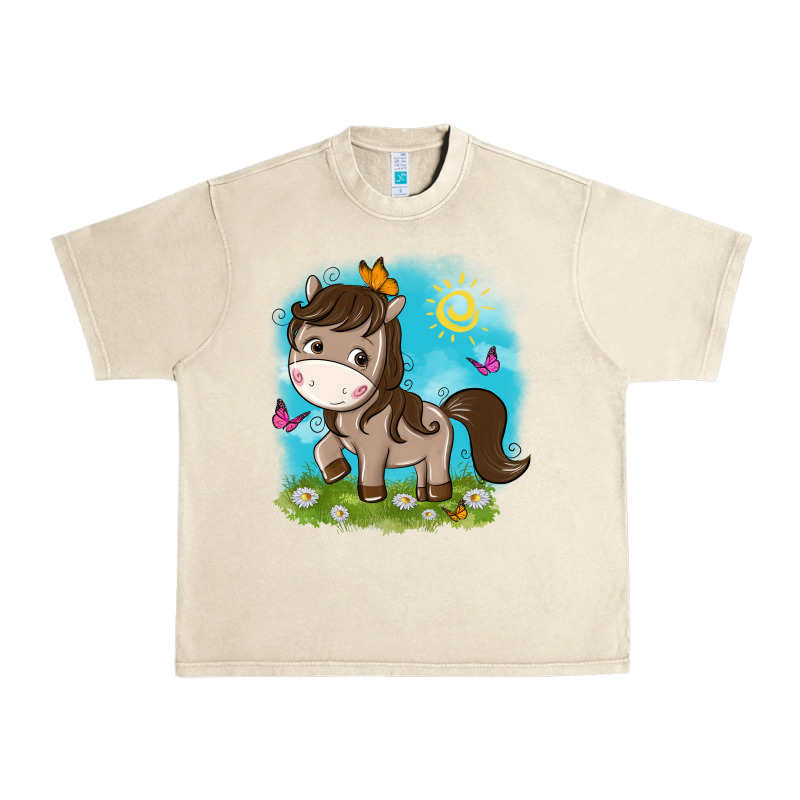 Little Cute Horse Urban Heavy Tee by NancyCooperArtShop | Teevron