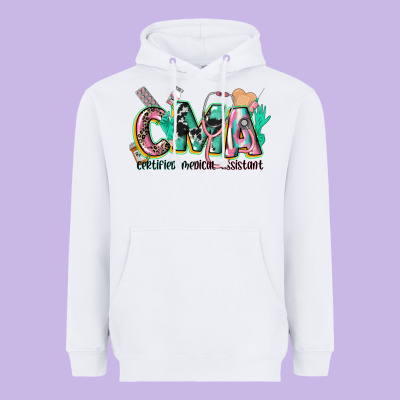 Certified Medical Assistant Heavyweight Hoodie Designed By Cowgirlartshop