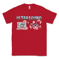 Red ultrasound tech Classic Tee - MaliasSmallBusiness