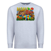 Heather Grey Mama bear Autism Premium Sweatshirt - CowGirlArtShop