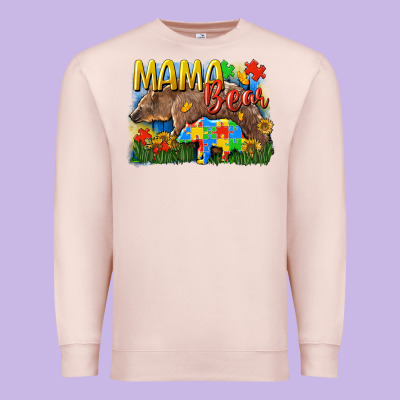 Mama Bear Autism Premium Sweatshirt Designed By Cowgirlartshop