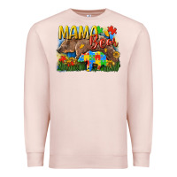 Pale Pink Mama bear Autism Premium Sweatshirt - CowGirlArtShop