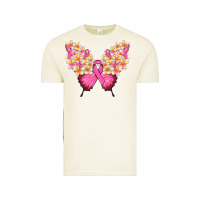 Vintage Arctic Pink ribbon Breast Cancer butterfly Vintage Tee - NancyCooperArtShop