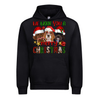 Black We Woof You A Merry Christmas Urban Hoodie - FaDigitalArtStudio