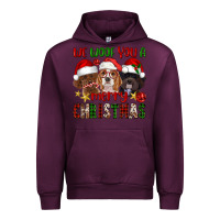 Mauve Wine We Woof You A Merry Christmas Urban Hoodie - FaDigitalArtStudio