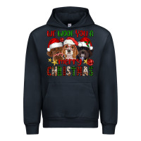 Navy We Woof You A Merry Christmas Urban Hoodie - FaDigitalArtStudio
