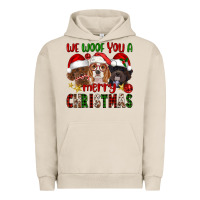 Pigment French Oak We Woof You A Merry Christmas Urban Hoodie - FaDigitalArtStudio