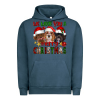 Pigment Midnight Navy We Woof You A Merry Christmas Urban Hoodie - FaDigitalArtStudio