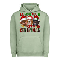 Pigment Oil Green We Woof You A Merry Christmas Urban Hoodie - FaDigitalArtStudio