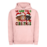 Pigment Salmon We Woof You A Merry Christmas Urban Hoodie - FaDigitalArtStudio