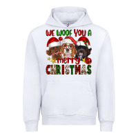 White We Woof You A Merry Christmas Urban Hoodie - FaDigitalArtStudio