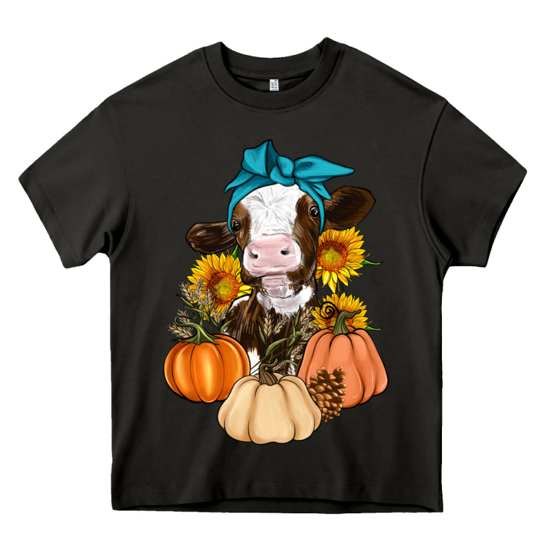 Cow Fall Pumpkin Heavy Core Tee by Artiststas | Teevron