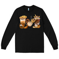 Black Bakery Coffee Cups With Cookie Bbs Long Sleeve Tee - BundleAndBundleShop