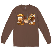 Chestnut Bakery Coffee Cups With Cookie Bbs Long Sleeve Tee - BundleAndBundleShop