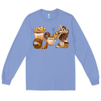 Colony Blue Bakery Coffee Cups With Cookie Bbs Long Sleeve Tee - BundleAndBundleShop