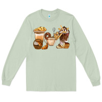 Matcha Bakery Coffee Cups With Cookie Bbs Long Sleeve Tee - BundleAndBundleShop