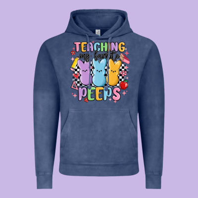 Teaching My Favorite Peeps Vintage Hoodie Designed By Maliassmallbusiness