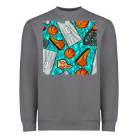 Storm basketball uniform and hoop seamless pattern Heavyweight Sweatshirt - BundleAndBundleShop
