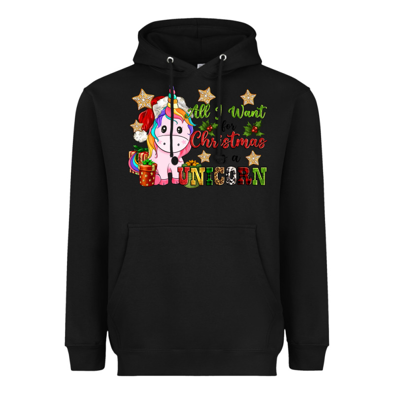 All I Want For Christmas Is A Unicorn Heavyweight Hoodie by CowGirlArtShop | Teevron