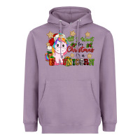Lavender all i want for christmas is a unicorn Heavyweight Hoodie - CowGirlArtShop