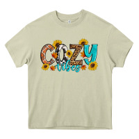 Mossy Cozy Vibes Fall Sunflowers Heavy Core Tee - Artiststas