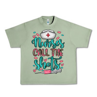 Oil Green nurses call the shots Urban Heavy Tee - NancyCooperArtShop