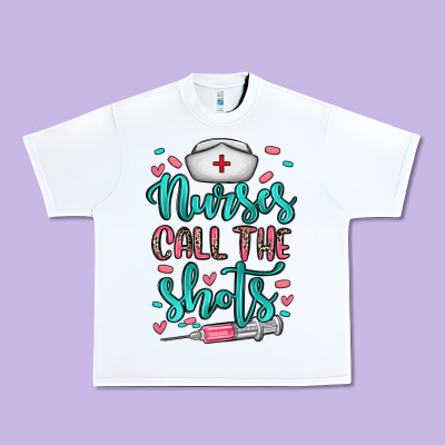 Nurses Call The Shots Urban Heavy Tee Designed By Nancycooperartshop
