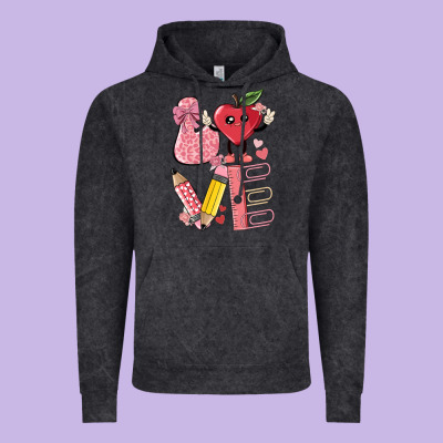 Love Teacher Vintage Hoodie Designed By Maliassmallbusiness