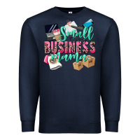 Navy Small Business Mama Premium Sweatshirt - CowGirlArtShop
